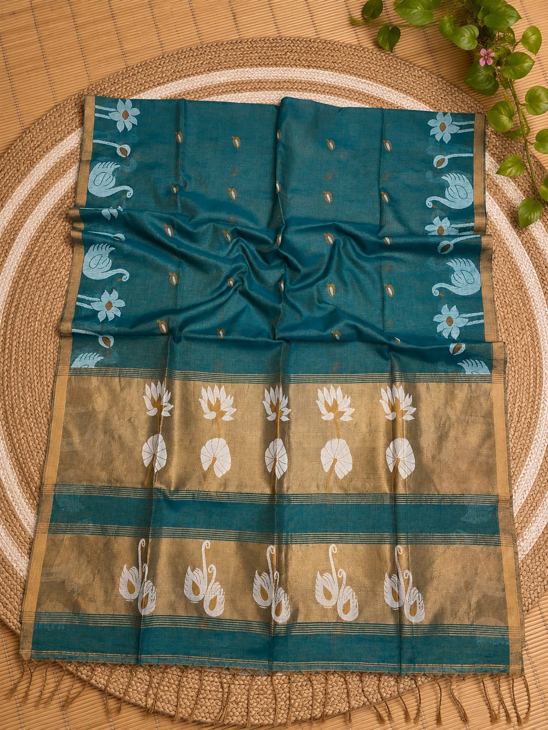 Tissue Linen Paithani Saree