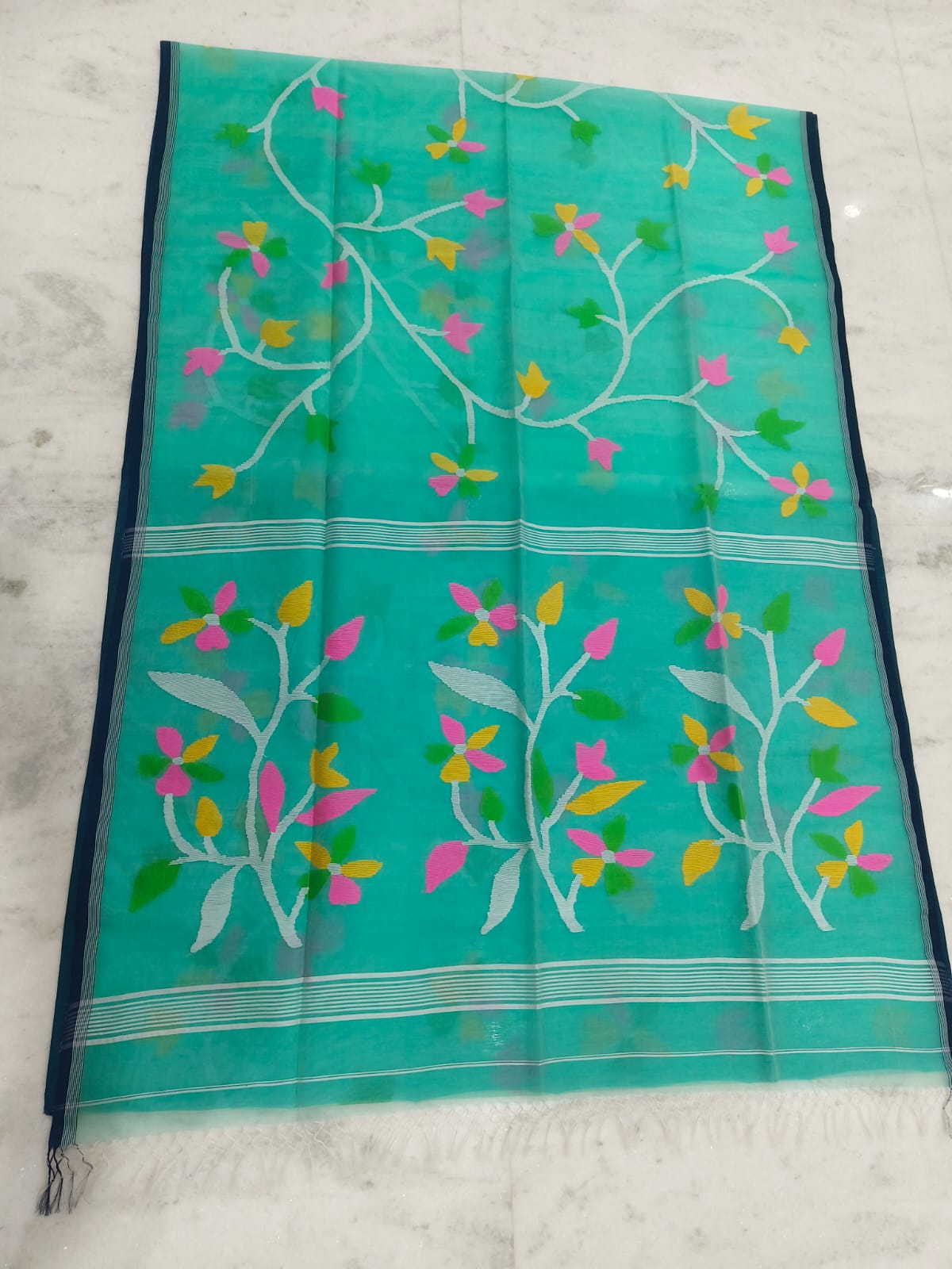Reshom Floral Jamdani Saree
