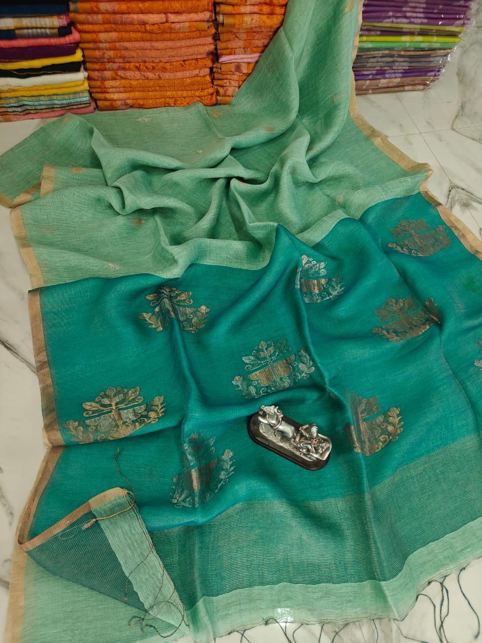 Jayashree Tissue Resom Linen Saree